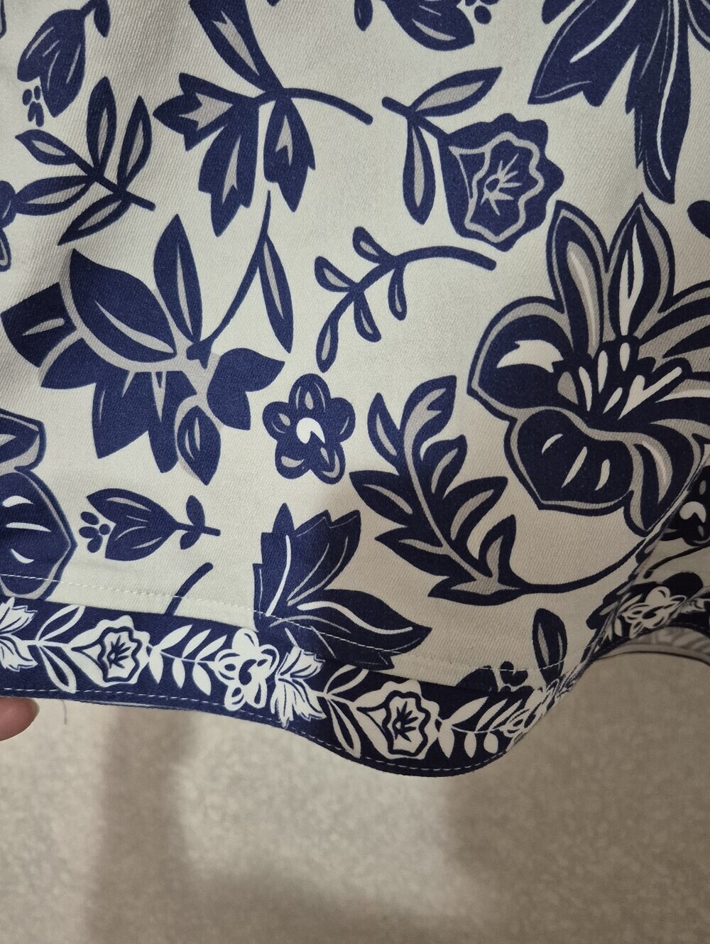 Baltic Born Navy and White Floral V-Neck Short Romper..Size:XL - Picture 8 of 16